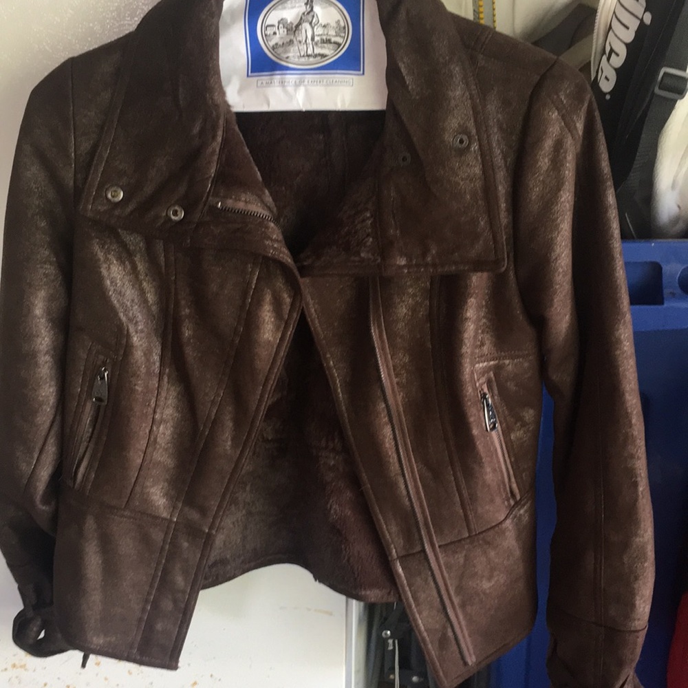 Via Spiga chocolate brown soft lined jacket